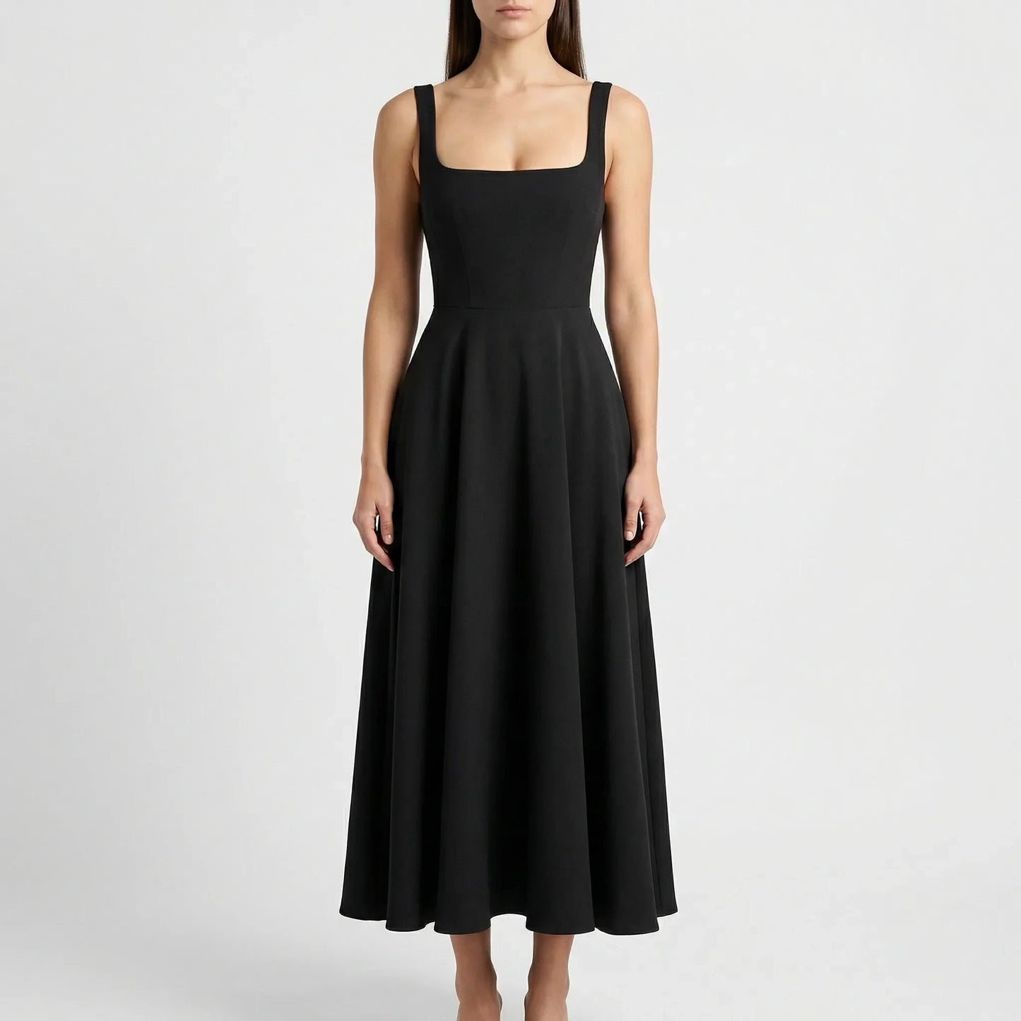 Midi Kleid Mit Hoher Taille - Sofie