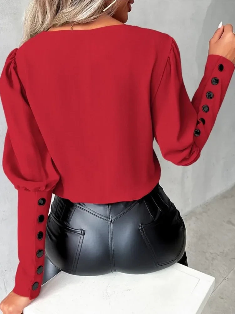 Damblus med V-ringning – Isolde