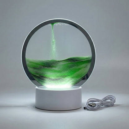 Modern Circular Sand Art Lamp -  AquaDrift