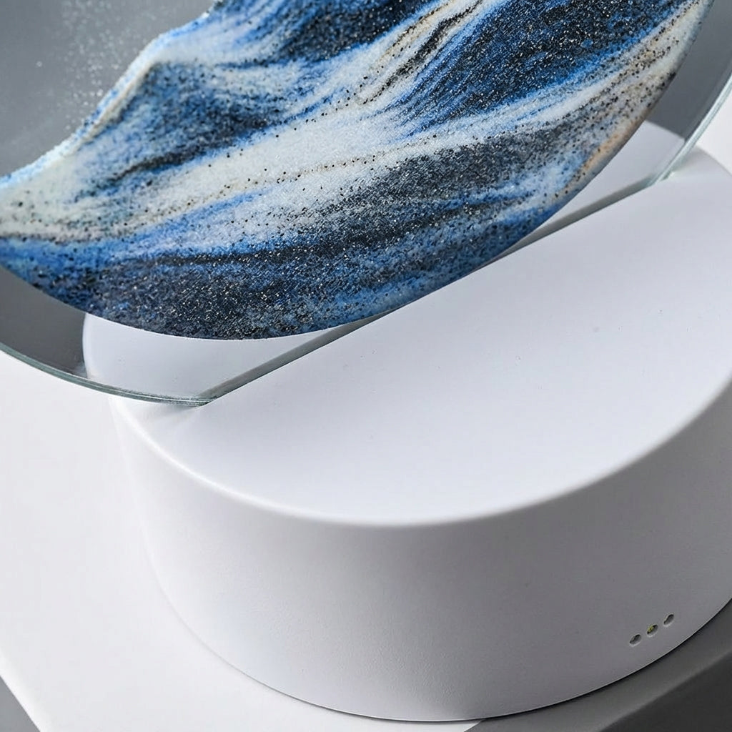 Modern Circular Sand Art Lamp -  AquaDrift