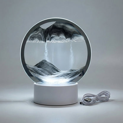 Modern Circular Sand Art Lamp -  AquaDrift