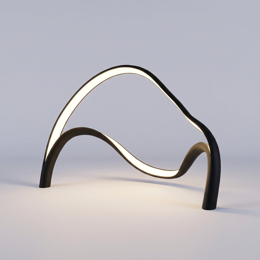 Modern Sculptural Table Lamp - Arcelle