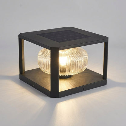 Modern Cube Post Light -  Solaraeon