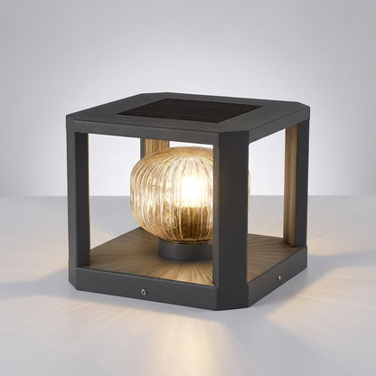 Modern Cube Post Light -  Solaraeon