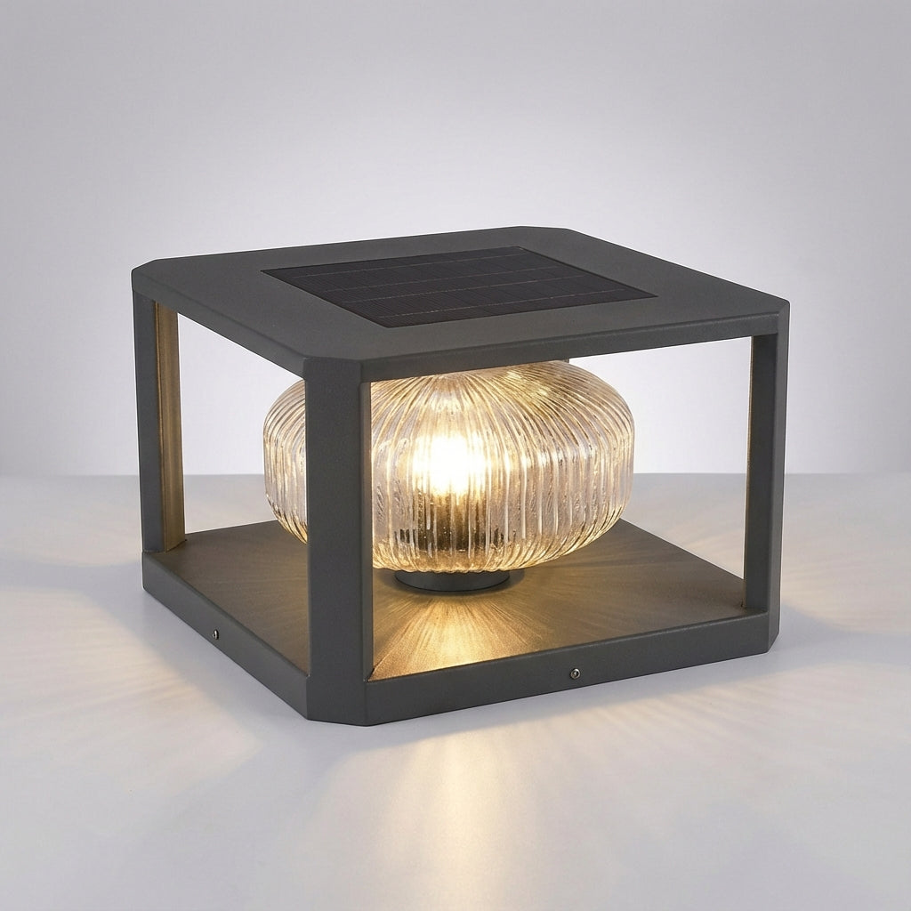 Modern Cube Post Light -  Solaraeon