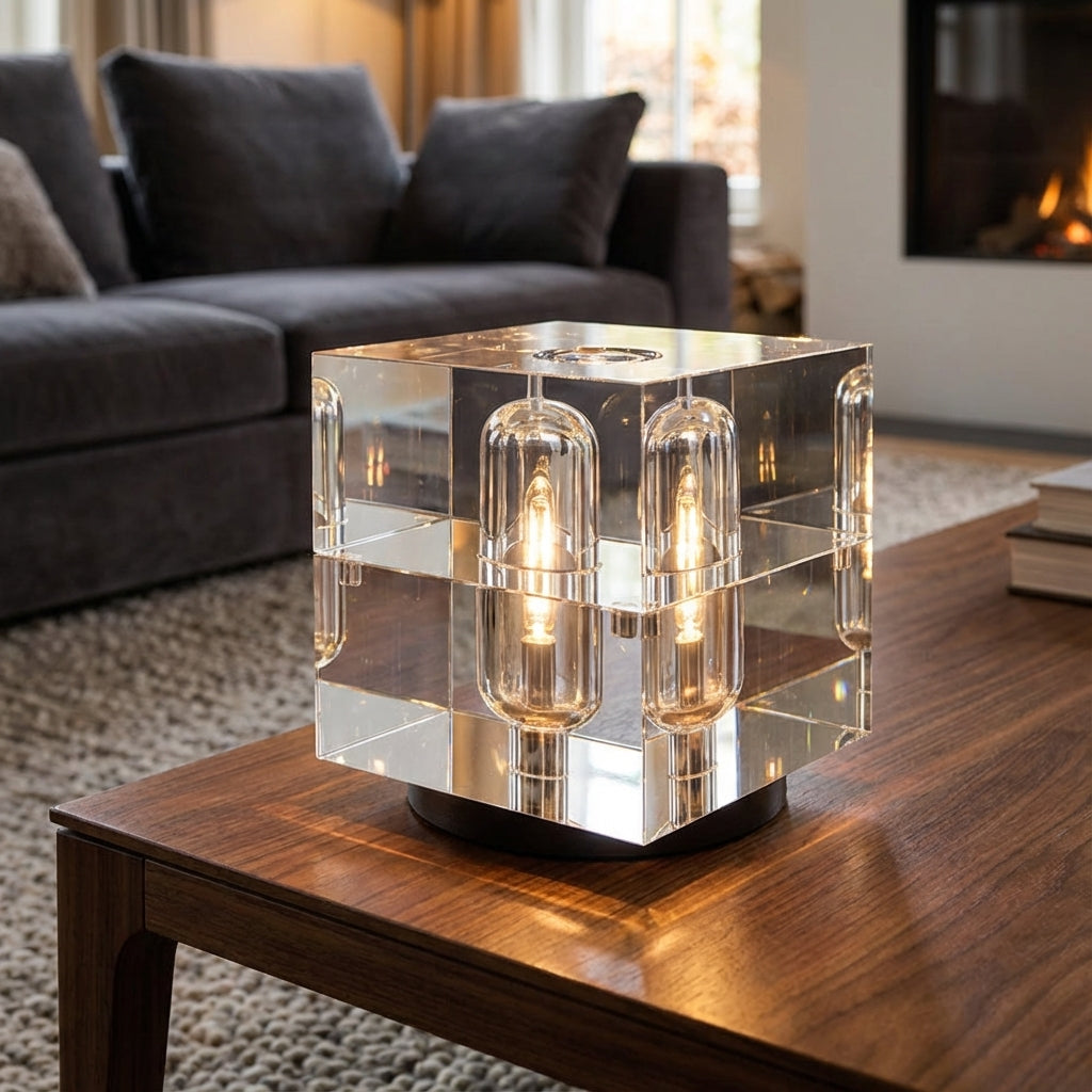 Modern Cube Table Lamp -  Crystalix