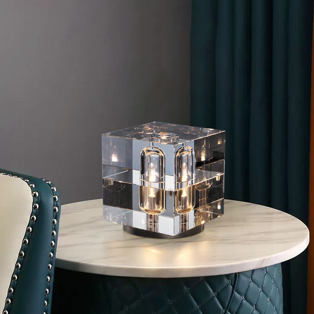 Modern Cube Table Lamp -  Crystalix