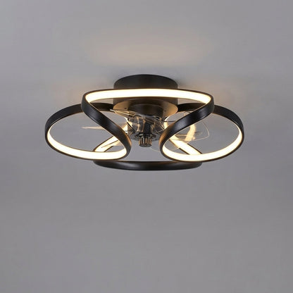 Modern Flush Mount Ceiling Fan Light -  Vintarao