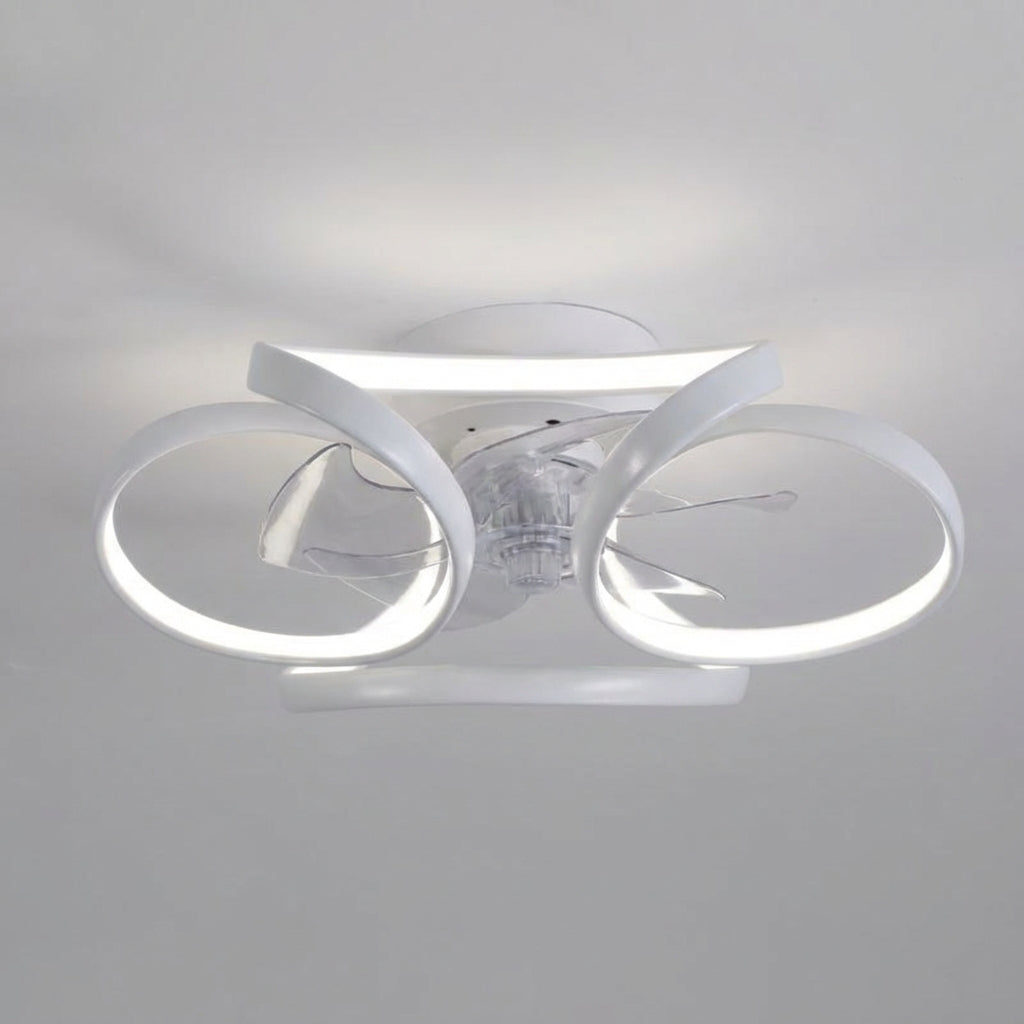 Modern Flush Mount Ceiling Fan Light -  Vintarao