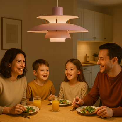 Modern rund LED-taklampa – dimbar och hållbar – stilfull belysning för vardagsrum, matsal och kontor