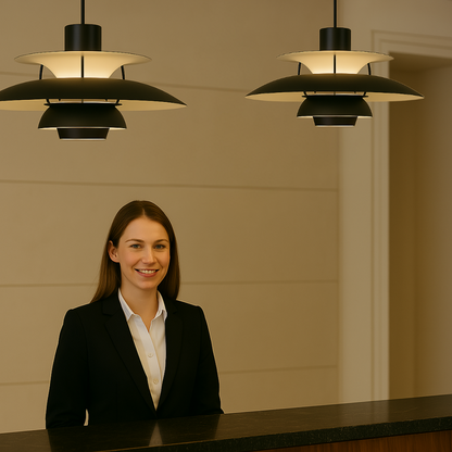 Modern rund LED-taklampa – dimbar och hållbar – stilfull belysning för vardagsrum, matsal och kontor