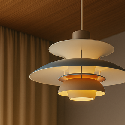 Modern rund LED-taklampa – dimbar och hållbar – stilfull belysning för vardagsrum, matsal och kontor