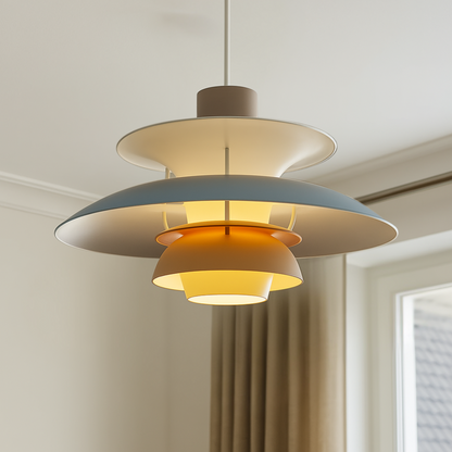 Modern rund LED-taklampa – dimbar och hållbar – stilfull belysning för vardagsrum, matsal och kontor