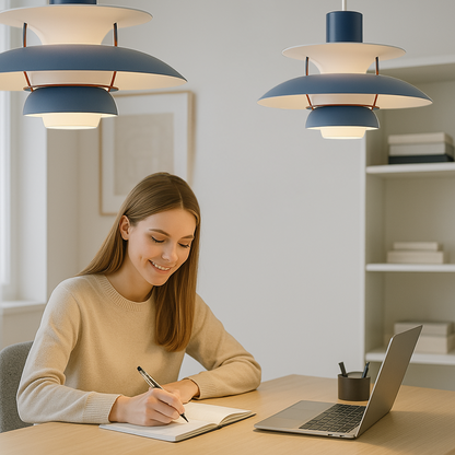 Modern rund LED-taklampa – dimbar och hållbar – stilfull belysning för vardagsrum, matsal och kontor