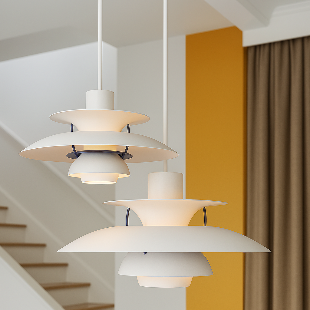 Modern rund LED-taklampa – dimbar och hållbar – stilfull belysning för vardagsrum, matsal och kontor