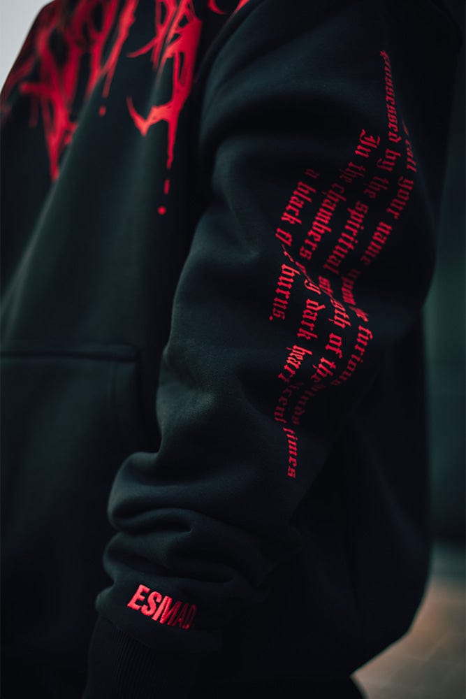 Oversized tung hoodie med tryck – Damon