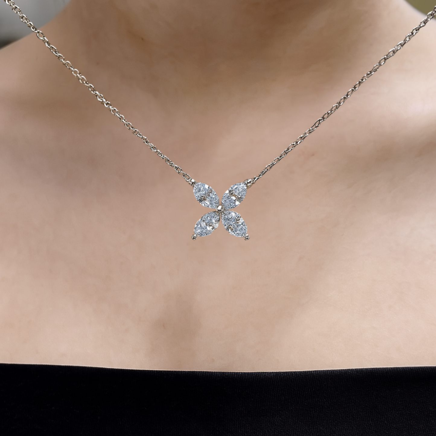 Moissanit-ögon | Öga Fullslip Moissanit Halsband