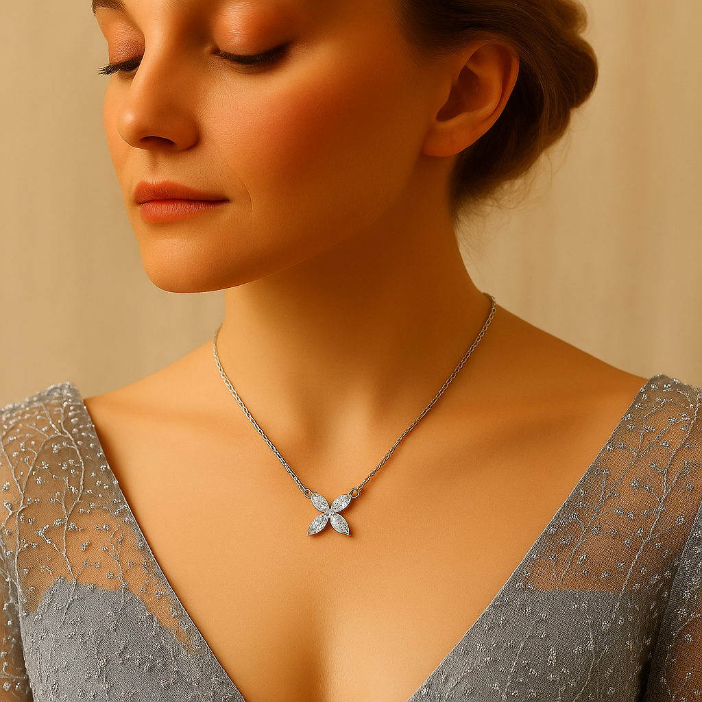 Moissanit-ögon | Öga Fullslip Moissanit Halsband