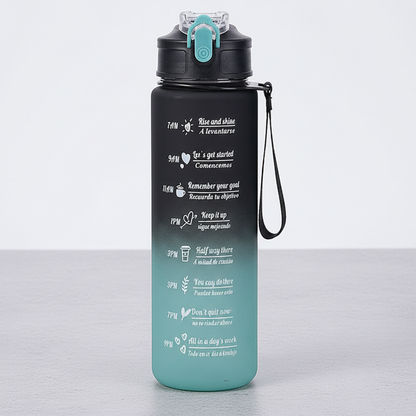 Motivationsflasche Mit Zeitmarkierung - AquaPulse