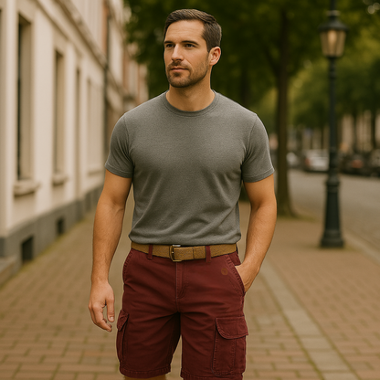Multifunktionella cargoshorts för herr – Ethan, sommarutgåva 2025.