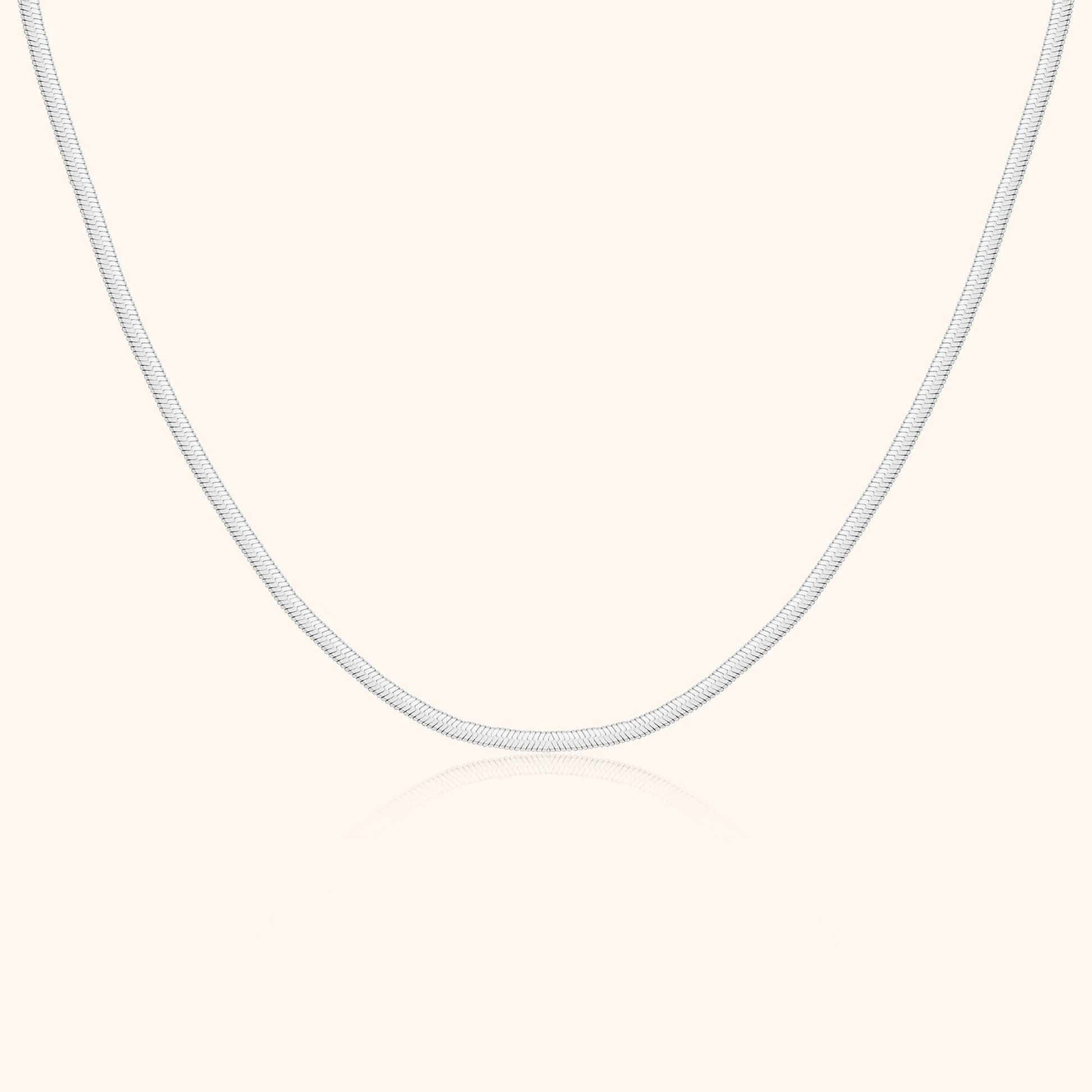 Silberne Schlangenkette, elegantes Design, 925 Sterling Silber, Damen Halskette, Schmuckaccessoire