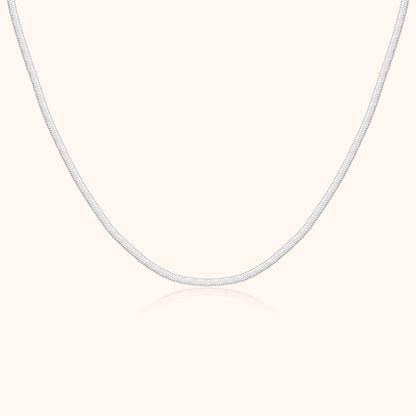 Silberne Schlangenkette, elegantes Design, 925 Sterling Silber, Damen Halskette, Schmuckaccessoire