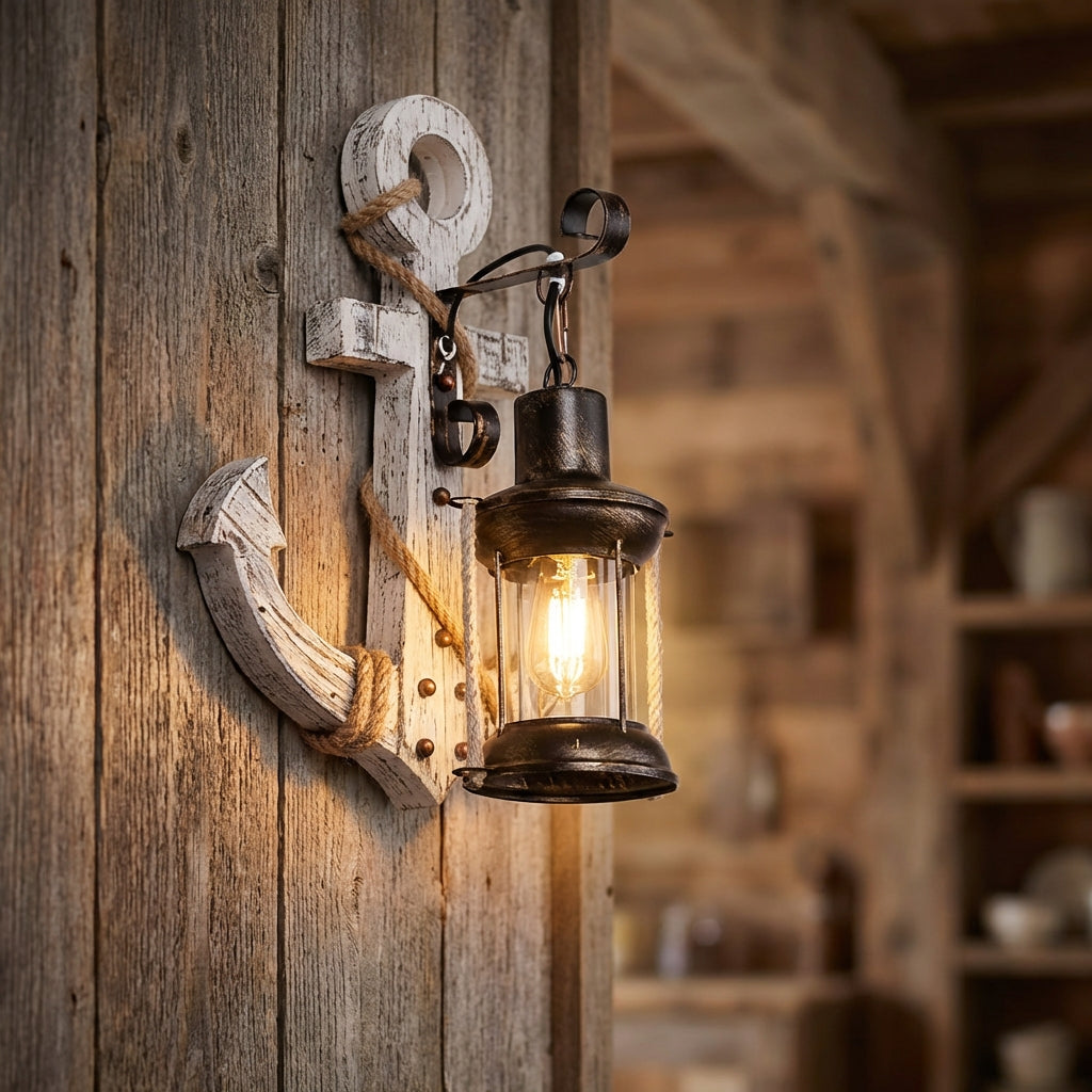 Nautical Anchor Wall Sconce -  NautiGlow