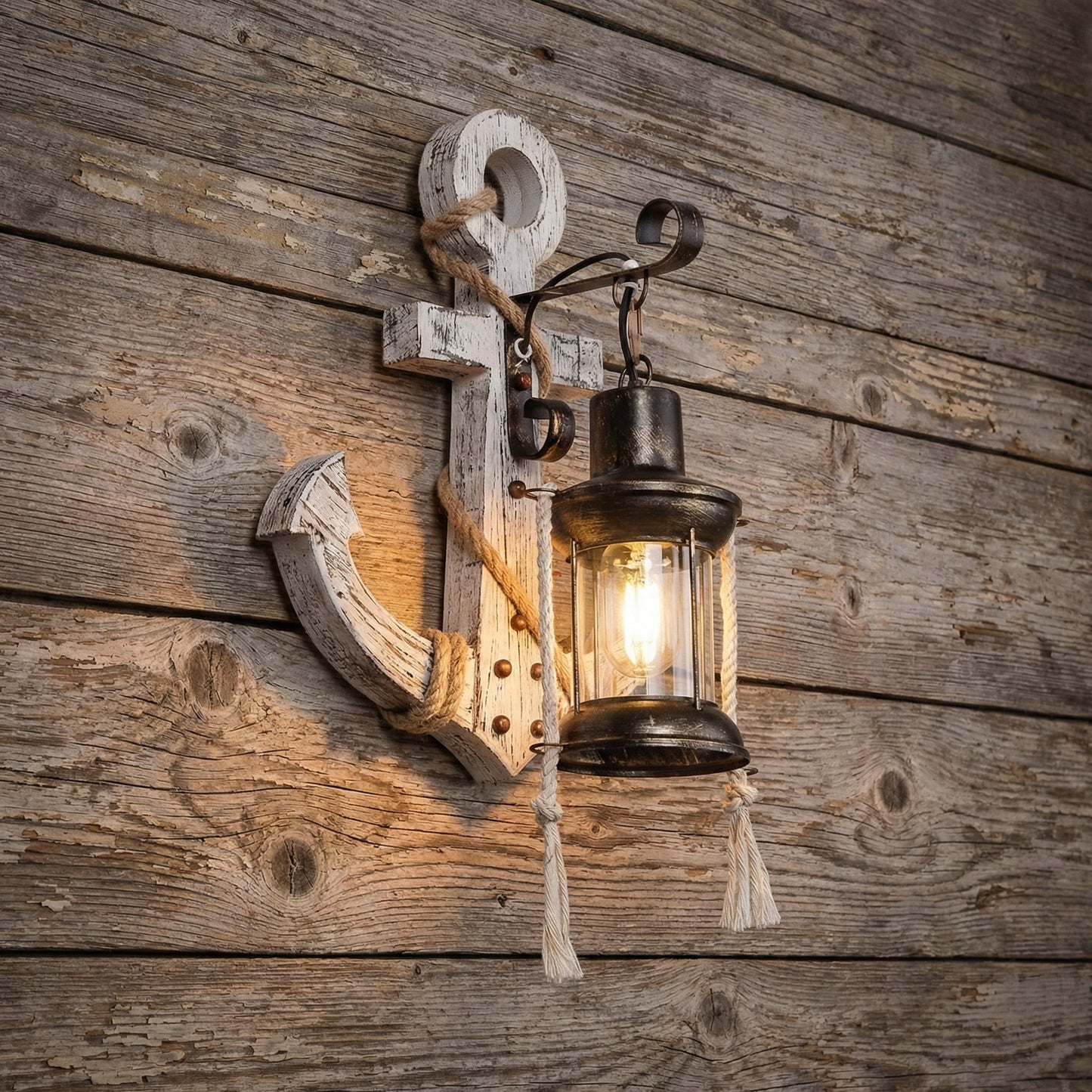 Nautical Anchor Wall Sconce -  NautiGlow