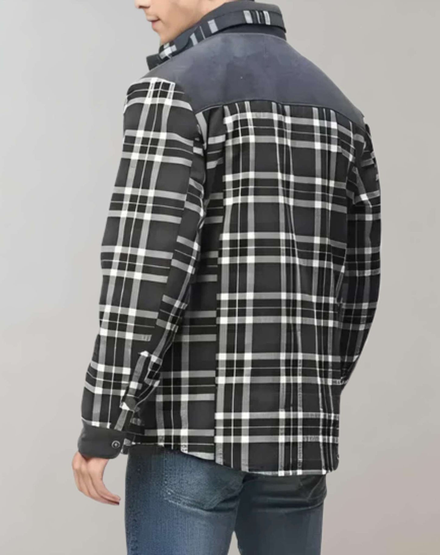 Fodrad herrflanelljacka med fleece – FlanelStil