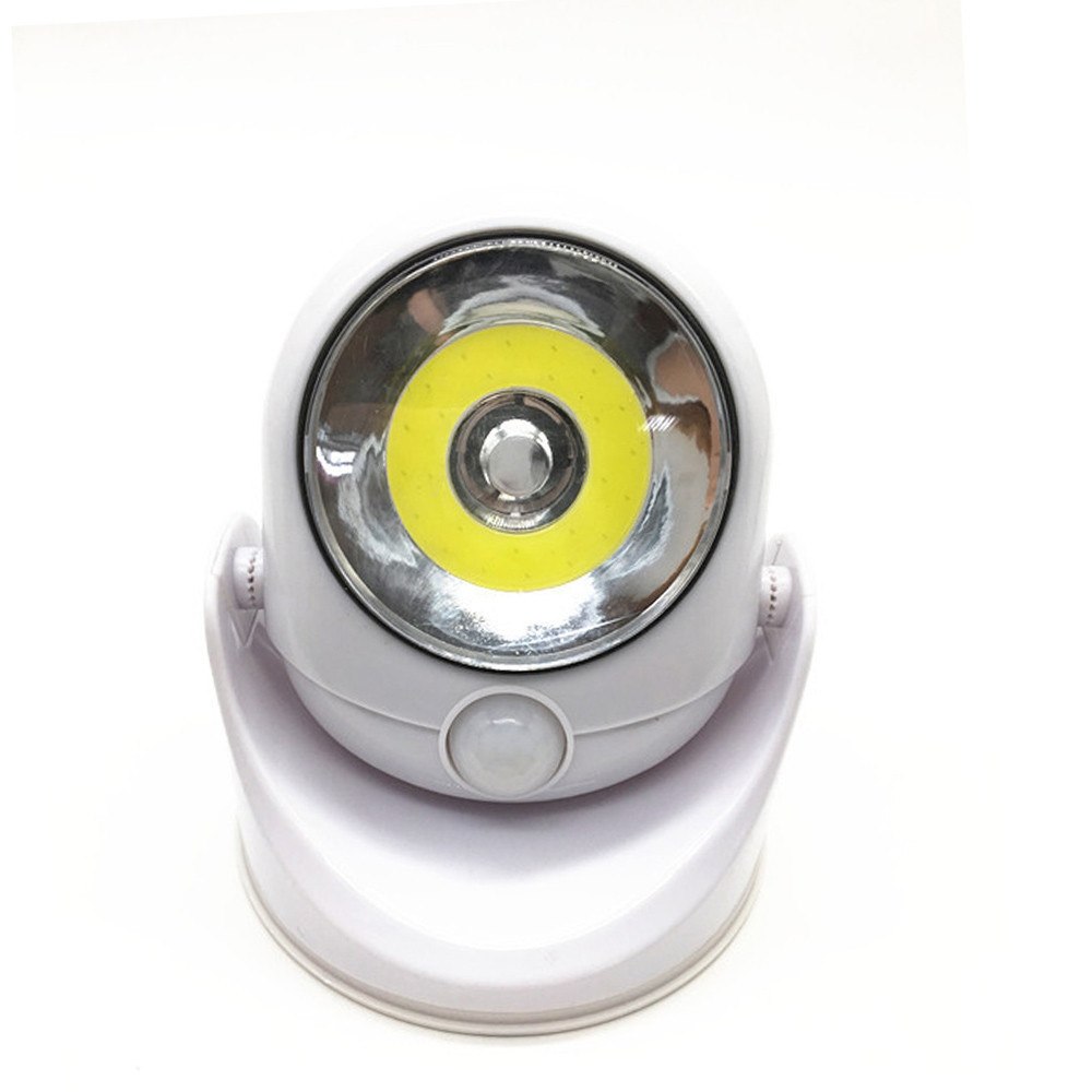 Kabelloses LED-Sensorlicht, 360 Grad drehbar, weiß, für Zuhause, bewegungsaktiviert.
