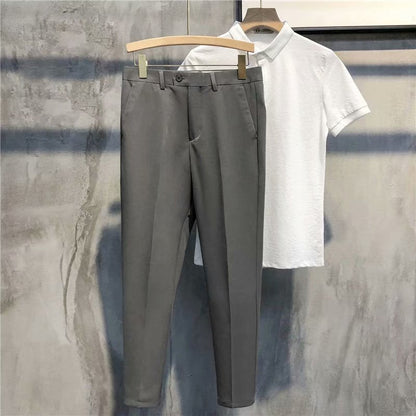 Slim Fit formella herrbyxor – Milano
