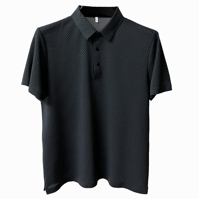 Andningsbart herrpoloshirt med mesh-detaljer och slim fit – höstupplaga Milan