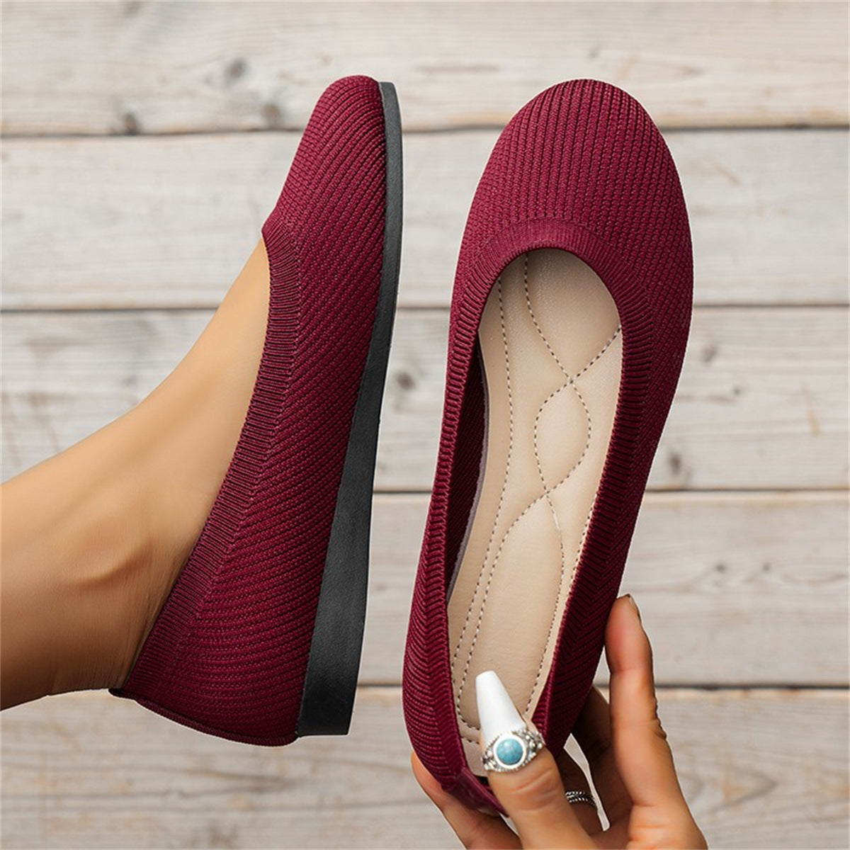 Höstliga ortopediska komfort-ballerinas – Camille