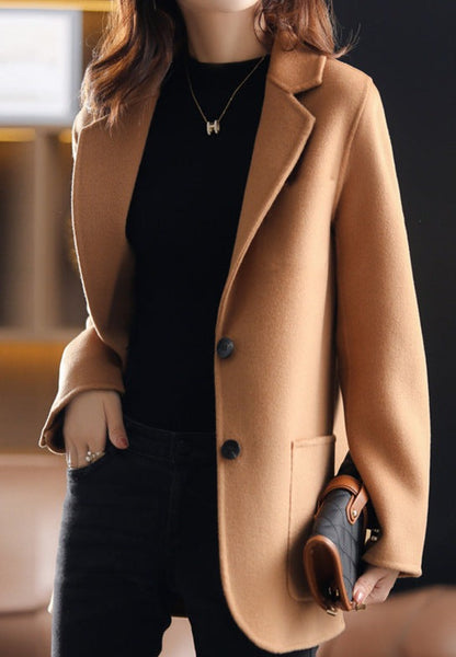 Damernas tweed höst- och vinterjacka – Aurelia