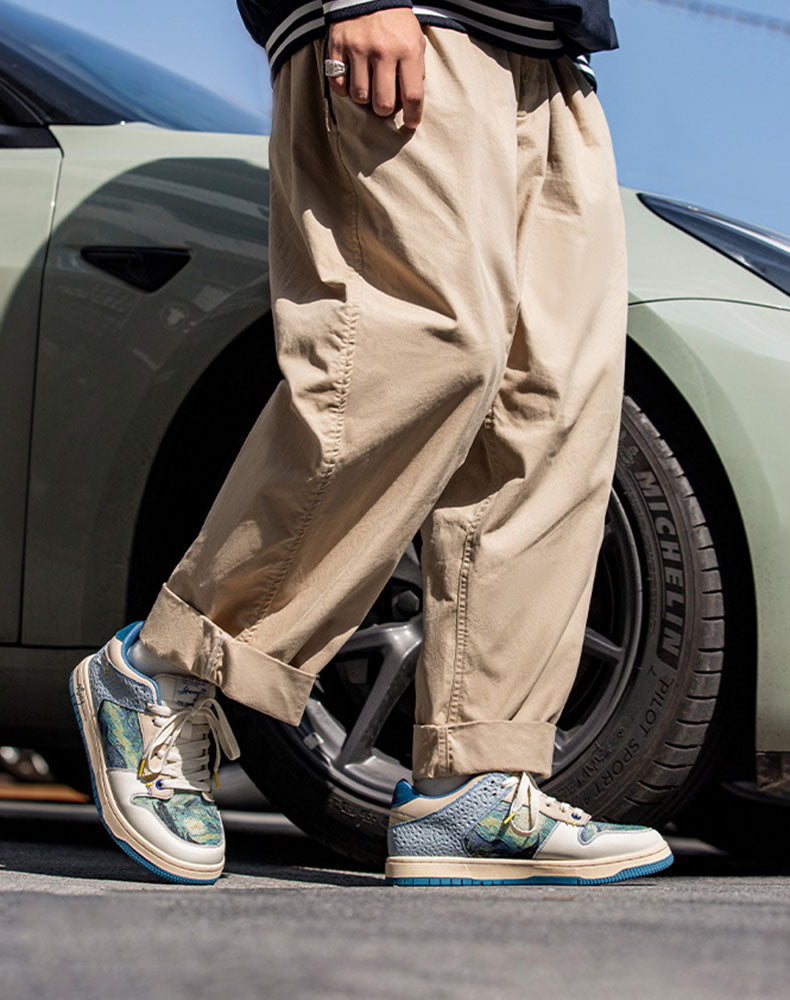 Konstnärliga unisex sneakers med stjärnnatt-design och komfortsoffa – Lior