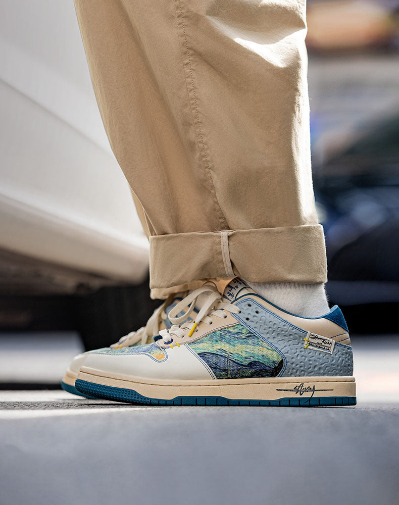Konstnärliga unisex sneakers med stjärnnatt-design och komfortsoffa – Lior