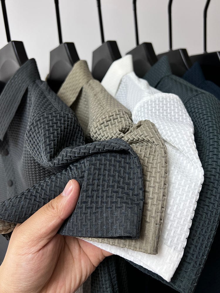 Andningsbart herrpoloshirt med mesh-detaljer och slim fit – höstupplaga Milan