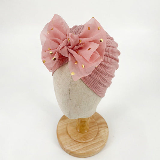 Mjuk baby turbanhatt med volangdetalj – Höstmagisk MysGlans (1+1 Gratis)
