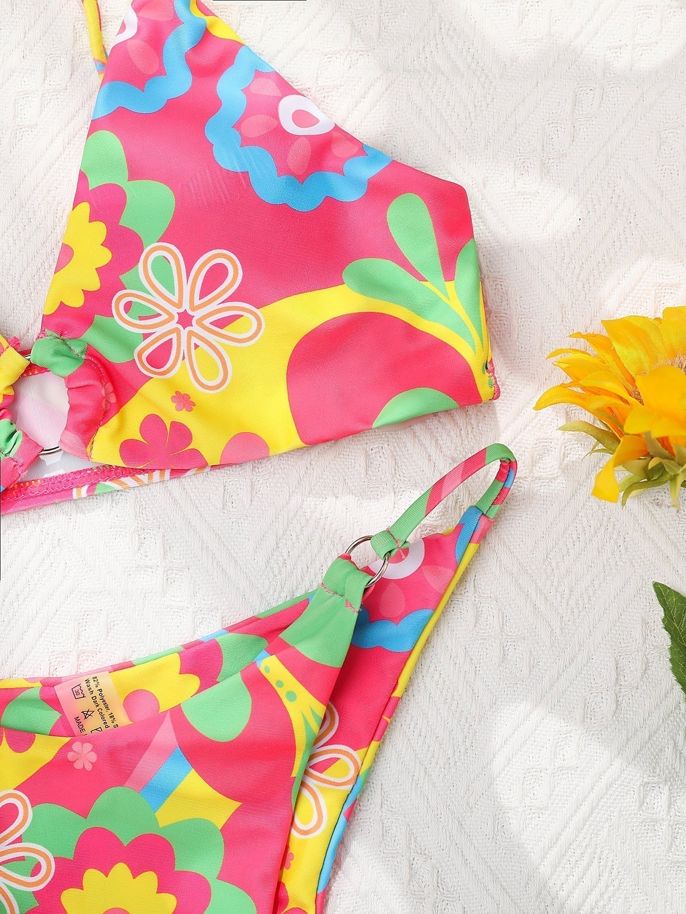Bikini-set med rosa blommönster – Liliane