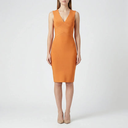 Off Shoulder V Ausschnitt Kleid - Jill