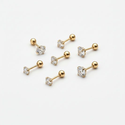 Ohrstecker Aus Titanstahl - ZirconiaPearl 