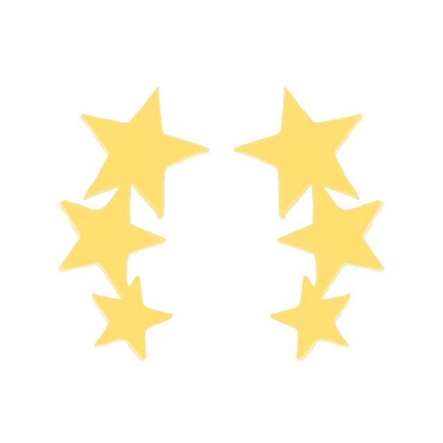 Gelbe Stern-Ohrringe, Edelstahl, Punk-Stil, für Frauen, modischer Schmuck, 2019 Design.