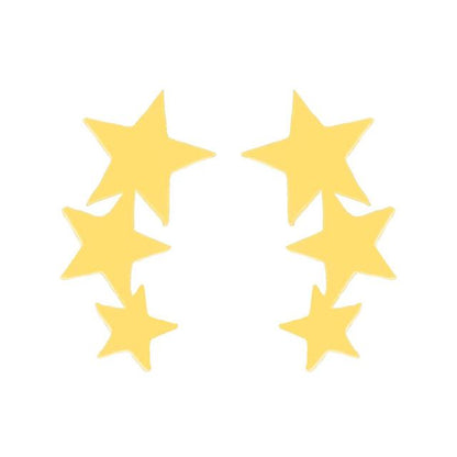 Gelbe Stern-Ohrringe, Edelstahl, Punk-Stil, für Frauen, modischer Schmuck, 2019 Design.