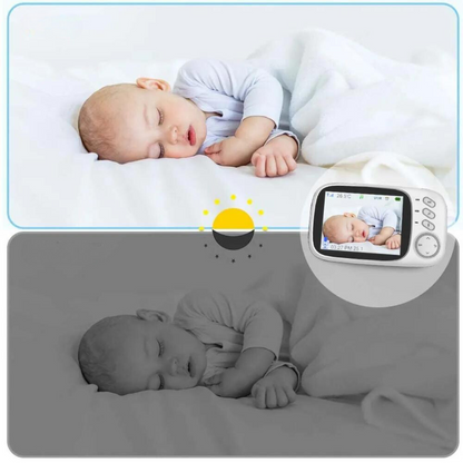 Babyövervakning med nattsyn och tvåvägsljud – inklusive temperaturvisning