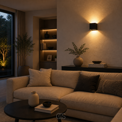 Luxe Cordless Wall Lamp | Square Sensor Light | Aluminum 10x10 cm 5