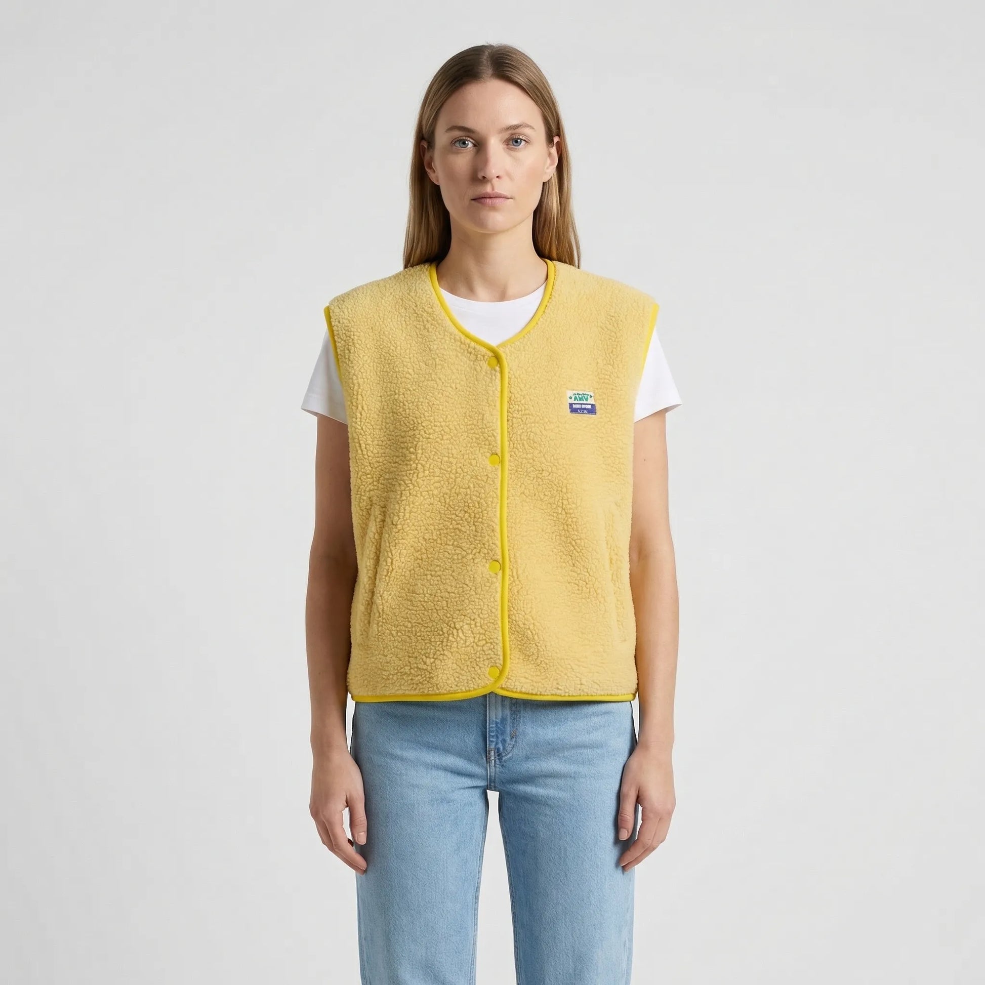 Open-Front Sleeveless Layering Vest - Claudia