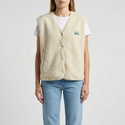 Open-Front Sleeveless Layering Vest - Claudia