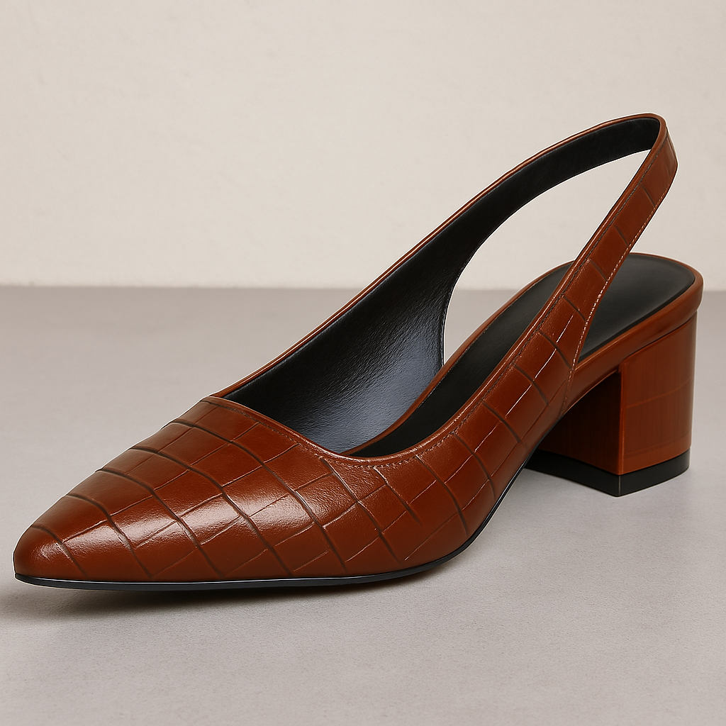 Lara Signature Pumps – Croco-look med garanti för fotkomfort