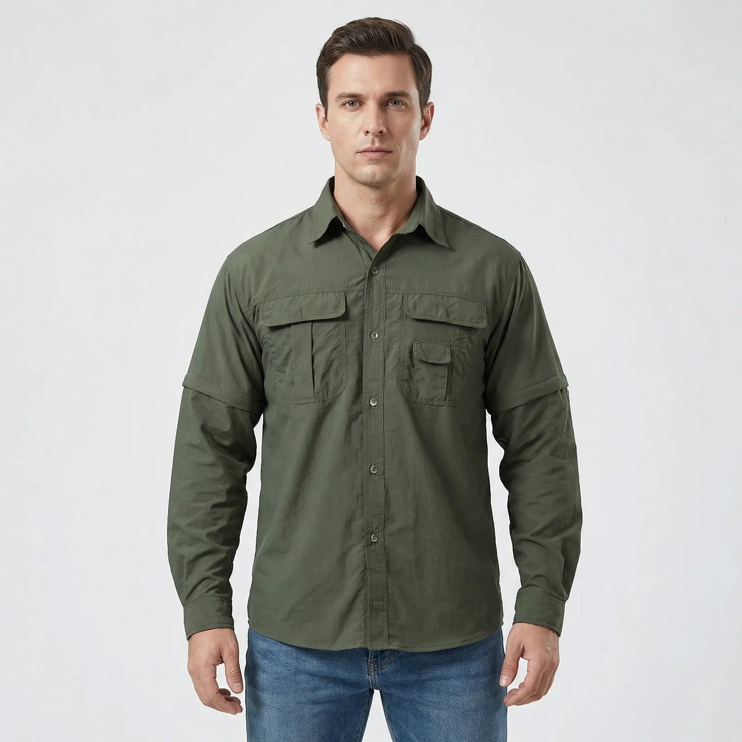 Outdoorshirt Met Afritsbare Mouwen - Brett