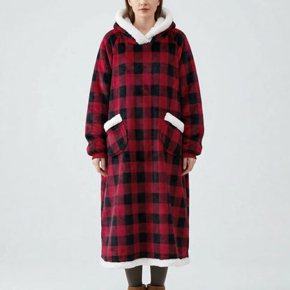 Oversized Hooded Blanket With Front Pocket - Lola